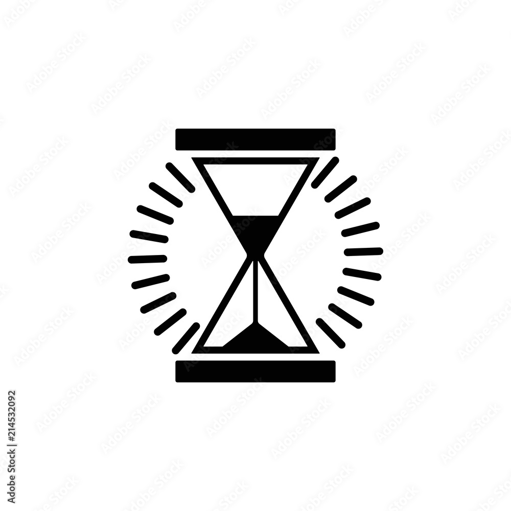 Poster hourglass icon. element of concentration icon for mobile concept and web apps. detailed hourglass ic
