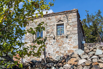 Bodrum, Turkey, 25 October 2010: Stone Bodrum Houses at Village of Dagbelen