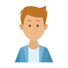Young man with casual clothes cartoon vector illustration graphic design