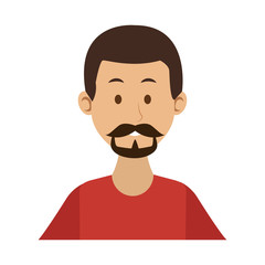 Young man with beard and casual clothes cartoon vector illustration graphic design