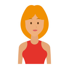 Young woman with casual clothes cartoon vector illustration graphic design