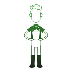 Farmer man cartoon vector illustration graphic design
