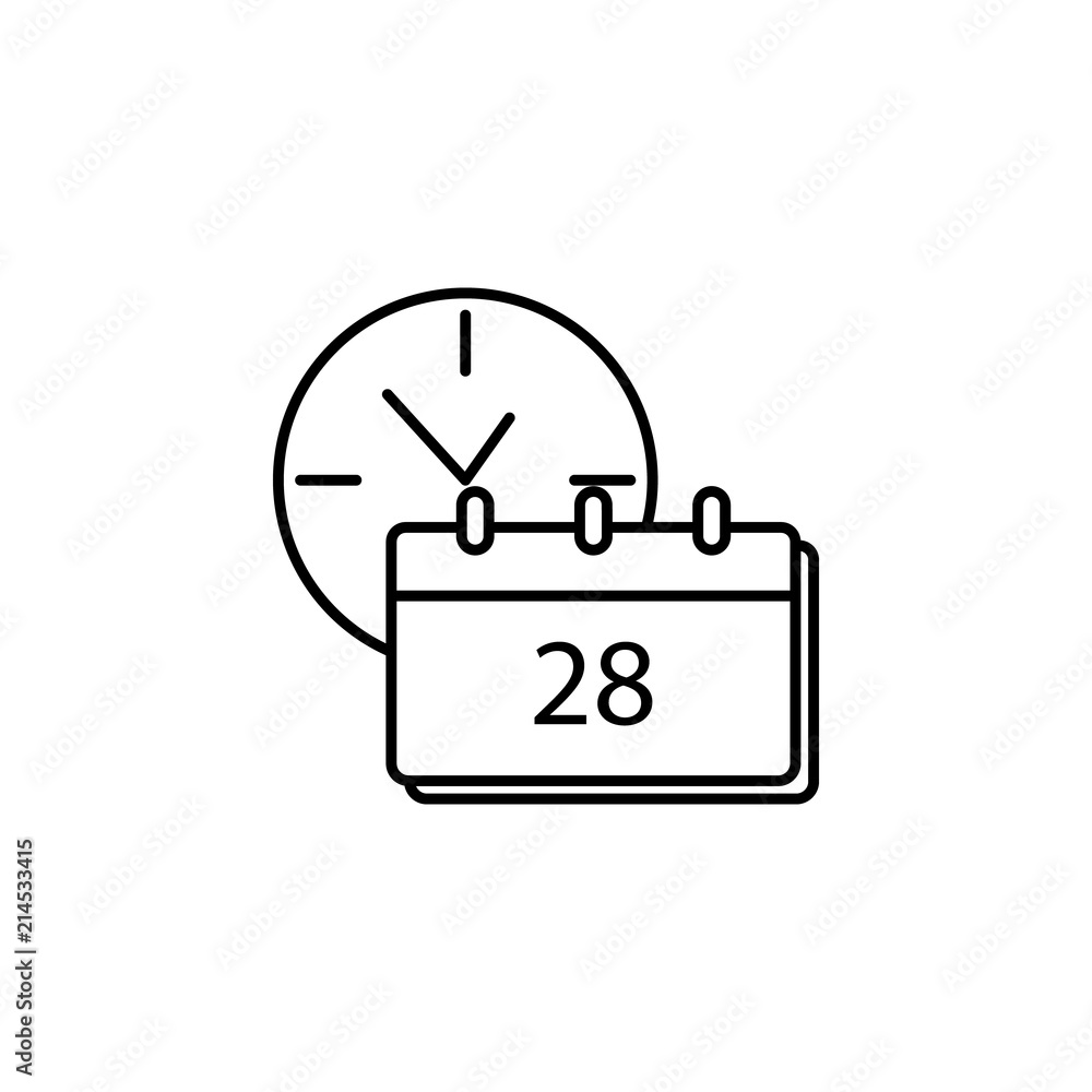 Poster time icon. element of sturt up icon for mobile concept and web apps. thin line time icon can be used