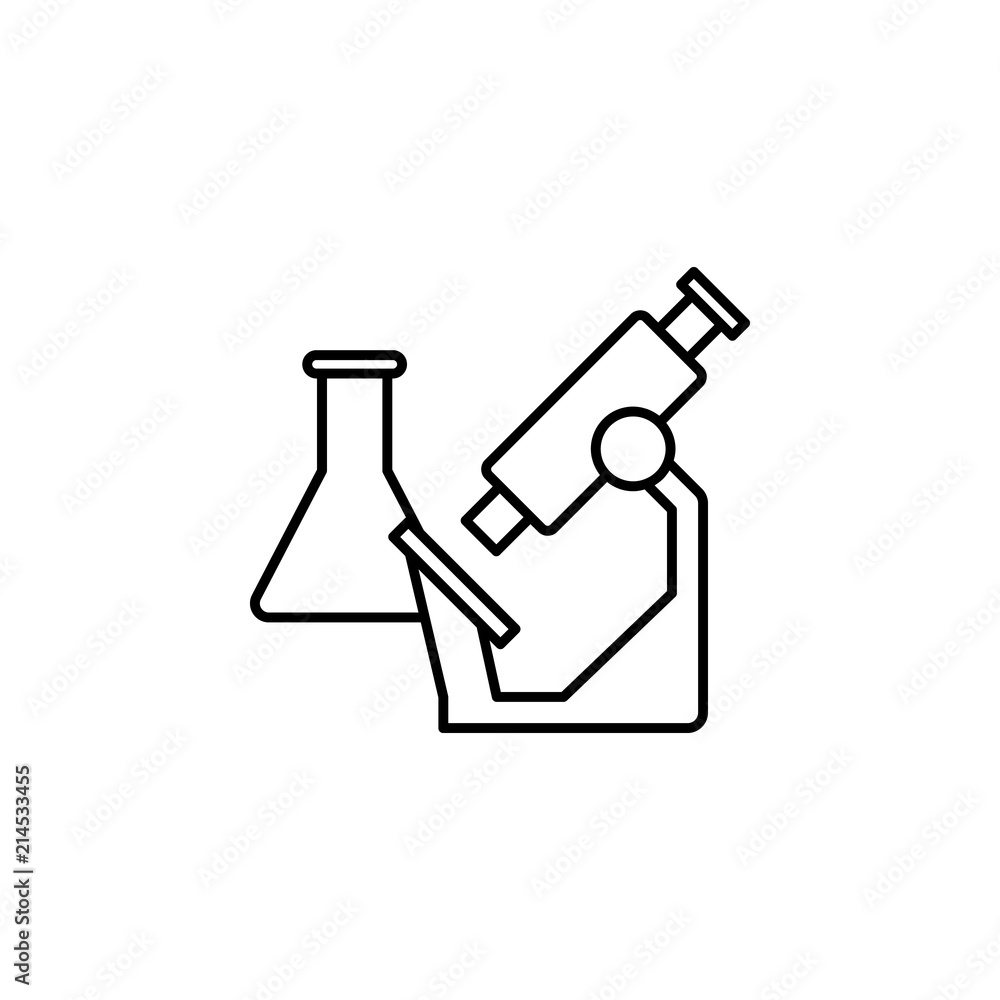Poster microscope icon. element of sturt up icon for mobile concept and web apps. thin line microscope icon