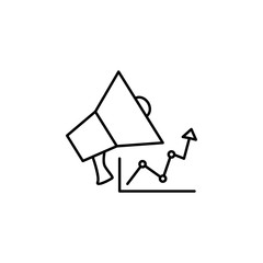 announce reports icon. Element of sturt up icon for mobile concept and web apps. Thin line announce reports icon can be used for web and mobile