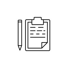 writing on paper icon. Element of sturt up icon for mobile concept and web apps. Thin line writing on paper icon can be used for web and mobile