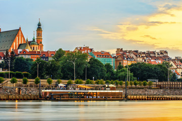 Warsaw at the Sunset Time with Amazing colors