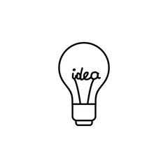 Obraz premium idea icon. Element of sturt up icon for mobile concept and web apps. Thin line idea icon can be used for web and mobile