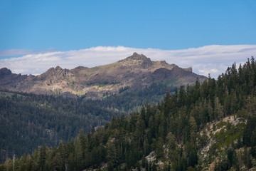 Fototapeta premium High Mountain Peak With Patchy Sunlight - Ebbetts Pass