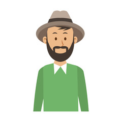 Young man with casual clothes cartoon vector illustration graphic design