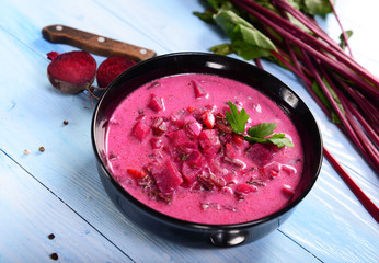 Beetroot creamy soup
