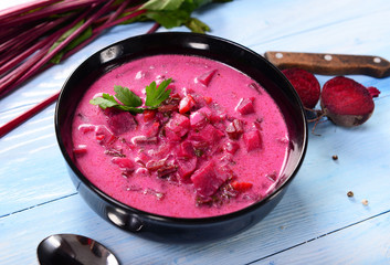 Beetroot creamy soup