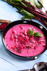 Beetroot creamy soup