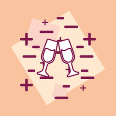 champagne glasses icon