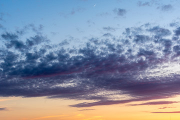 Colorful clouds at sunset