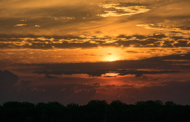 Fototapeta na wymiar Sunrise?Sunset over rural Noetheastern New York State