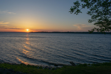 Fototapeta na wymiar Sunrise/Sunset over Lake Champlain