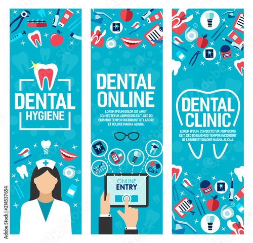 Vector Banners For Dental Health Clinic Stock Image And Royalty