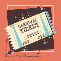 carnival ticket entertainment icon