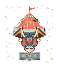 carnival circus tent icon