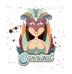 beautiful woman carnival character