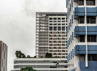 Modern apartment buildings in Singapore.