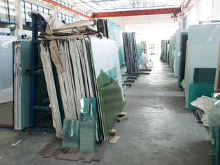 Glass in glass factory