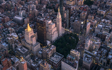 Aerial  Flatiron District Manhattan