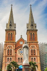 Fototapeta na wymiar Saigon Notre Dame Cathedral Basilica in Ho Chi Minh city, Vietnam.