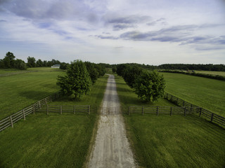 Horse farm ranch  landscape in toronto canada  