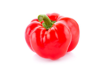 Red chili peppers isolated on white background.