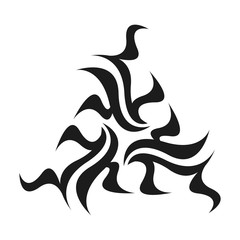 Abstract simple tribal sign. Graphic tattoo design.
