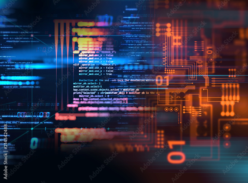 Poster blue geometric shape abstract technology background