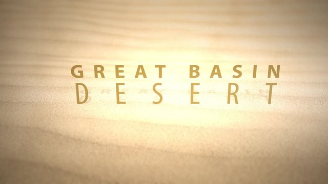 Sliding across warm animated Desert Dunes with text -  Great Basin Desert