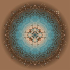 Modern floral vector ornaments. Decorative flower mandala. vector illustration.