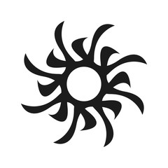 Abstract simple tribal sign. Graphic tattoo design.