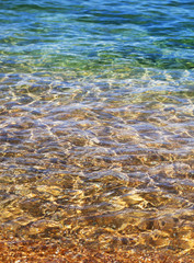 Photo of a macro of blue sea waves