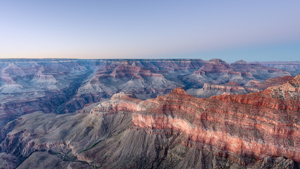 Fototapeta na wymiar Colorful Grand Canyon after Sunset. Blue Hour HDR from Mather Point.