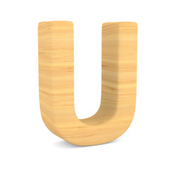 Character U on white background. Isolated 3D illustration © Sergey Ilin