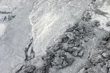 fly ash pattern during the raining and water flow