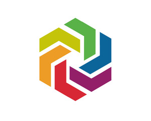 creative hexagon logo template