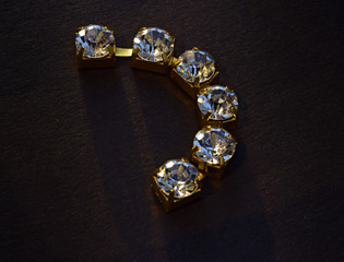 group of artificial diamonds in a curve