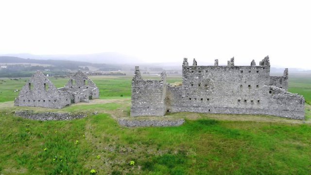 Flight over the Ruthven Barracks in Kingussie Scotland - Cairngorms National Park