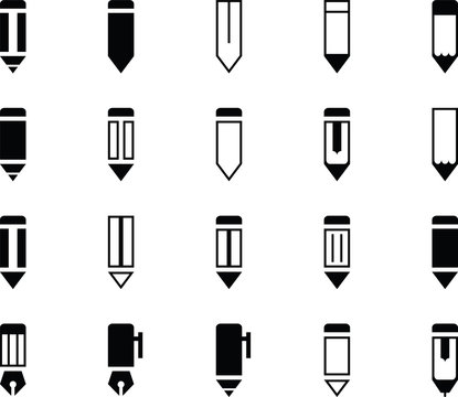 Pencil and Pen Various Icons