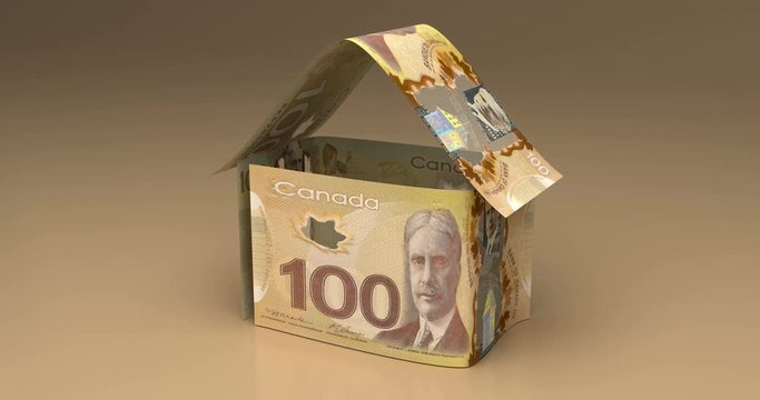 Real Estate Animation with Canadian Dollar