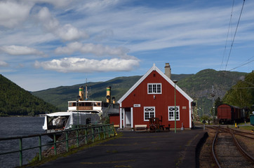 Mael station (near Rjukan). Place of loading on the ferry Hydro heavy water.for Hitler's nuclear...