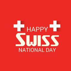 Obraz premium Happy Swiss National Day.