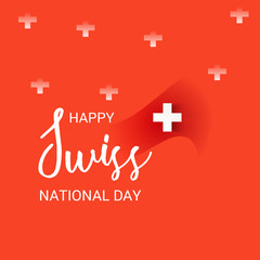 Obraz premium Happy Swiss National Day.