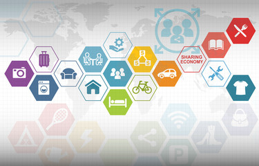 Sharing Economy Collaborative Concept Background