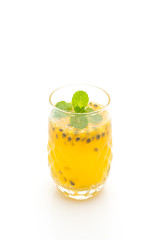 fresh and iced passion fruit juice